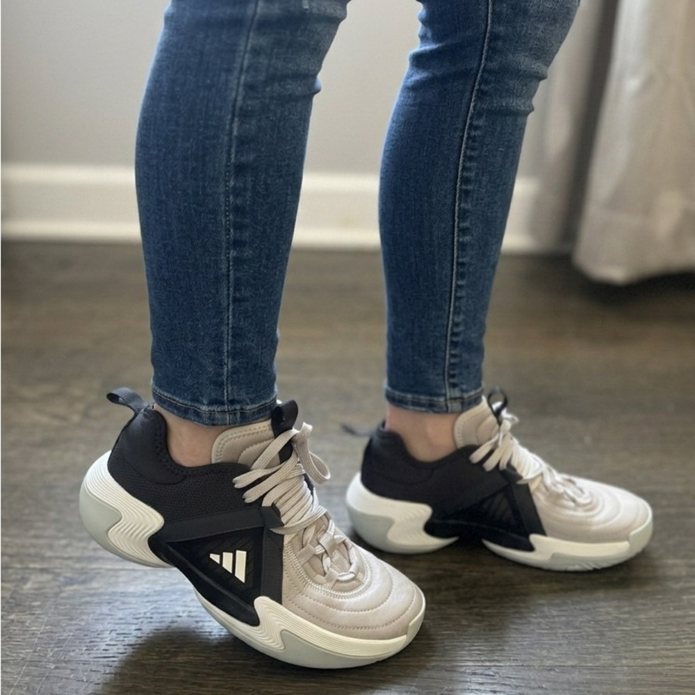 Adidas Black and Tan Athletic Shoes